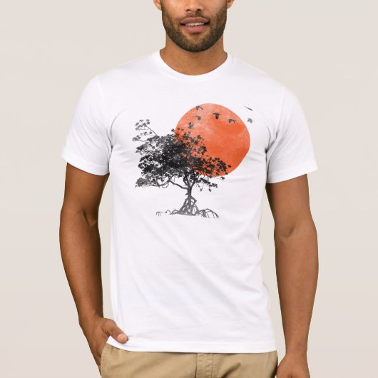 Sonnenuntergang-Park T-Shirt (Vorderseite)