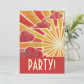 Sonnenuntergang Party Einladung (Stehend Vorderseite)