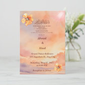 Sonnenuntergang Perle Bismillah-Nikah-Einladung Einladung (Stehend Vorderseite)