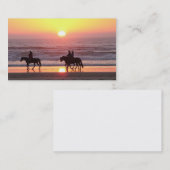 Sonnenuntergang-PferdeVisitenkarte Visitenkarte (Vorne/Hinten)