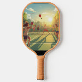 Sonnenuntergang Pickleball Match Paddle (Rückseite)