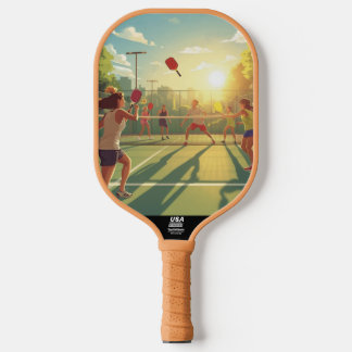 Sonnenuntergang Pickleball Match Paddle