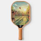 Sonnenuntergang Pickleball Match Paddle (Rückseite)