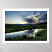 Sonnenuntergang Pilzwolke Poster (Vorne)