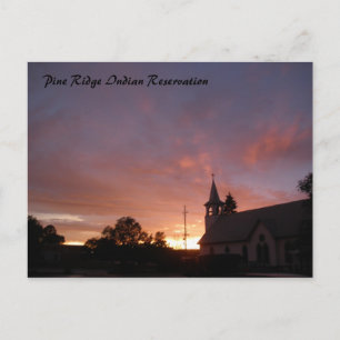 Sonnenuntergang, Pine Ridge Postcard Postkarte