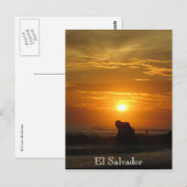 Sonnenuntergang Playa el Tunco Postkarte (Vorne/Hinten)