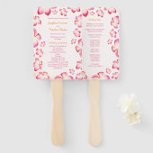 Sonnenuntergang Plumera Hochzeitsprogramme Fächer (Vorne und Hinten)