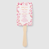 Sonnenuntergang Plumera Hochzeitsprogramme Fächer (Vorderseite)