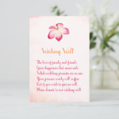 Sonnenuntergang Plumeria Hochzeitskarten für Hochz Begleitkarte (Stehend Vorderseite)