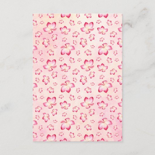 Sonnenuntergang Plumeria Hochzeitskarten für Hochz Begleitkarte (Rückseite)