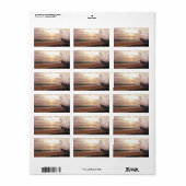 Sonnenuntergang, Plumeria Label Adressaufkleber (Vorne)