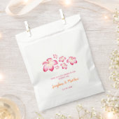 Sonnenuntergang Plumeria Pink Wassercolor Hochzeit Geschenktütchen (Ausgeschnitten)