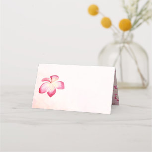Sonnenuntergang Plumeria Wasserfarbe Blank Platzka Platzkarte
