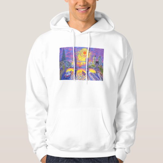 Sonnenuntergang: Pool von London 2013 Hoodie (Vorderseite)