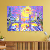 Sonnenuntergang:Pool von London 2013 Leinwanddruck (Insitu (Wohnzimmer))