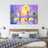 Sonnenuntergang:Pool von London 2013 Leinwanddruck (Insitu (Schlafzimmer))