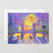 Sonnenuntergang:Pool von London 2013 Postkarte (Vorne/Hinten)