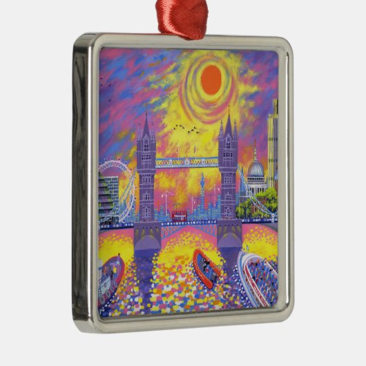 Sonnenuntergang: Pool von London 2013 Silbernes Ornament (Rechts)