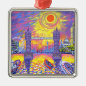 Sonnenuntergang: Pool von London 2013 Silbernes Ornament (Vorne)