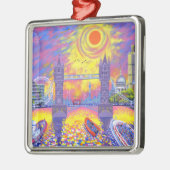 Sonnenuntergang: Pool von London 2013 Silbernes Ornament (Links)