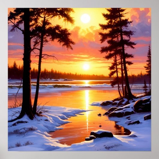 Sonnenuntergang Poster (Vorne)