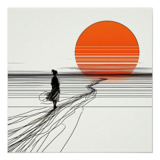 Sonnenuntergang Poster (Vorderseite)