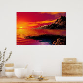 Sonnenuntergang Poster (Küche)