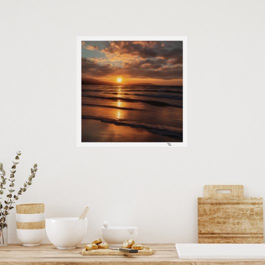 Sonnenuntergang Poster (Küche)