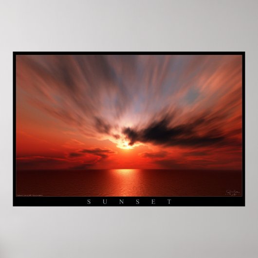 Sonnenuntergang Poster (Vorne)