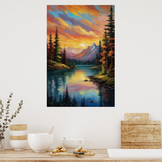 Sonnenuntergang Poster (Küche)