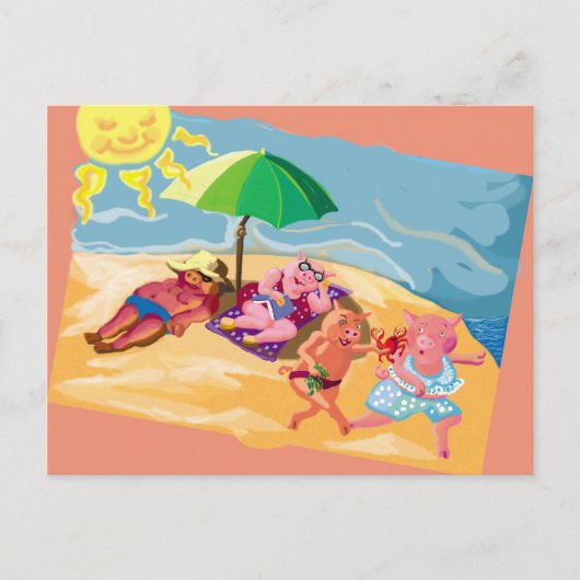 Sonnenuntergang Postkarte (Vorderseite)