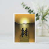Sonnenuntergang Postkarte (Stehend Vorderseite)