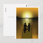 Sonnenuntergang Postkarte (Vorne/Hinten)