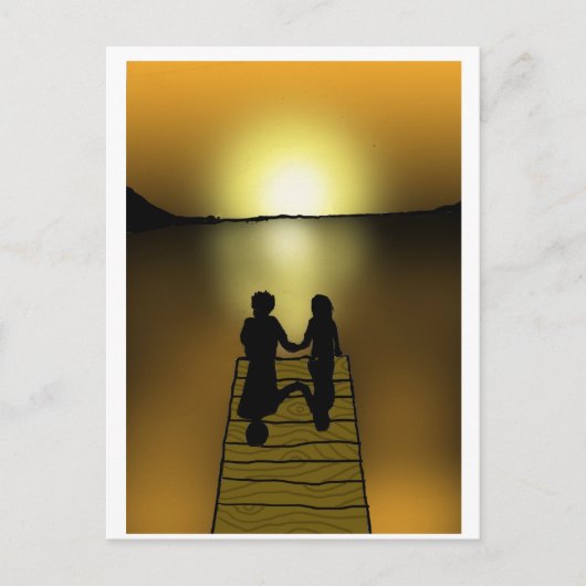 Sonnenuntergang Postkarte (Vorderseite)