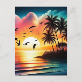 Sonnenuntergang Postkarte