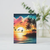 Sonnenuntergang Postkarte (Stehend Vorderseite)