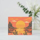 Sonnenuntergang Postkarte (Stehend Vorderseite)