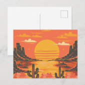 Sonnenuntergang Postkarte (Vorne/Hinten)