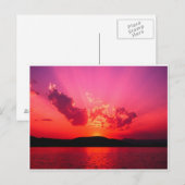 Sonnenuntergang Postkarte (Vorne/Hinten)