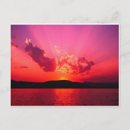 Sonnenuntergang Postkarte (Vorderseite)