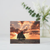 Sonnenuntergang Postkarte (Stehend Vorderseite)