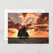 Sonnenuntergang Postkarte (Vorne/Hinten)