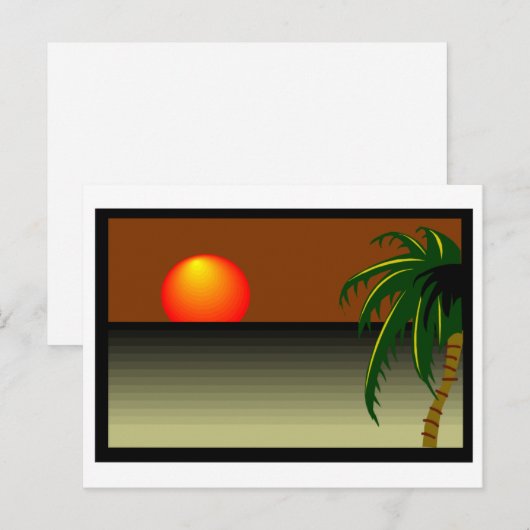 Sonnenuntergang Postkarte (Vorne/Hinten)