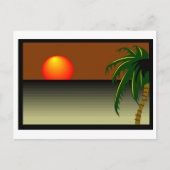 Sonnenuntergang Postkarte (Vorderseite)