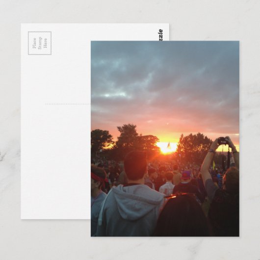 Sonnenuntergang Postkarte (Vorne/Hinten)