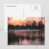 Sonnenuntergang Postkarte (Vorne/Hinten)