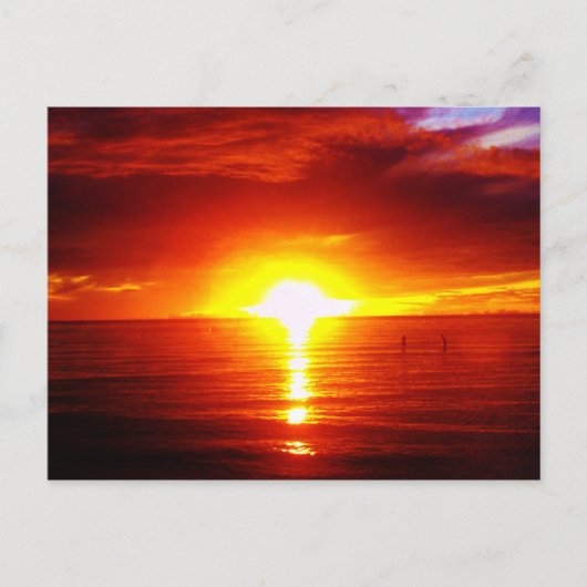 Sonnenuntergang Postkarte (Vorderseite)