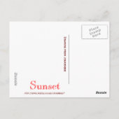 Sonnenuntergang Postkarte (Rückseite)