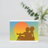Sonnenuntergang Postkarte (Stehend Vorderseite)