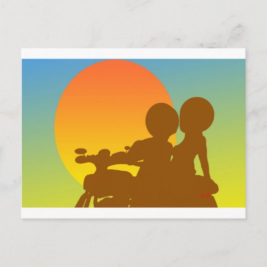 Sonnenuntergang Postkarte (Vorderseite)